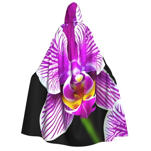 MGGAklp Kapuzenumhang mit Orchideen-Blumendruck, für Erwachsene, Halloween-Umhang, Kostüm, Partyzubehör MGGAklp Kapuzenumhang mit Orchideen-Blumendruck, für Erwachsene, Halloween-Umhang, Kostüm, Partyzubehör von MGGAklp