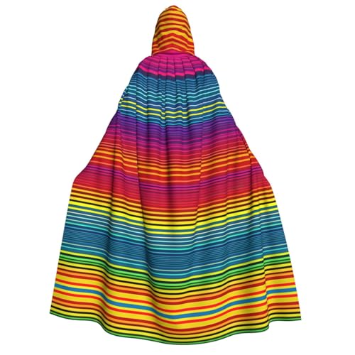 MGGAklp Kapuzenumhang mit Regenbogenmuster für Erwachsene, mit Halloween-Umhang, Kostüm, Partyzubehör MGGAklp Kapuzenumhang mit Regenbogenmuster für Erwachsene, mit Halloween-Umhang, Kostüm, Partyzubehör von MGGAklp