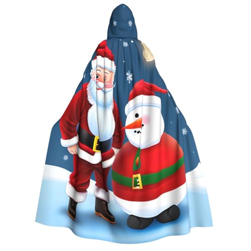 MGGAklp Kapuzenumhang mit Weihnachtsmann und Schneemann für Erwachsene, mit Halloween-Umhang, Kostüm, Partyzubehör MGGAklp Kapuzenumhang mit Weihnachtsmann und Schneemann für Erwachsene, mit Halloween-Umhang, Kostüm, Partyzubehör von MGGAklp