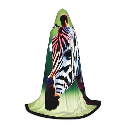 MGGAklp Kapuzenumhang mit Zebra- und Giraffen-Druck, für Teenager, Halloween, Cosplay und Mottopartys von MGGAklp