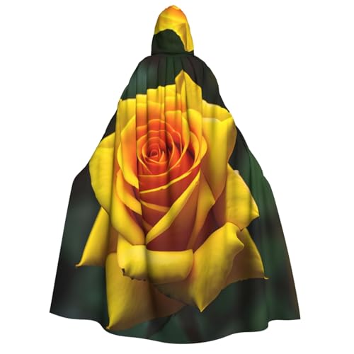 MGGAklp Kapuzenumhang mit gelber Rose für Erwachsene, mit Halloween-Umhang, Kostüm, Partyzubehör MGGAklp Kapuzenumhang mit gelber Rose für Erwachsene, mit Halloween-Umhang, Kostüm, Partyzubehör von MGGAklp