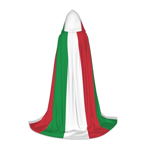 MGGAklp Kapuzenumhang mit italienischer Flagge, für Teenager, Halloween, Cosplay und Motto-Partys MGGAklp Kapuzenumhang mit italienischer Flagge, für Teenager, Halloween, Cosplay und Motto-Partys von MGGAklp