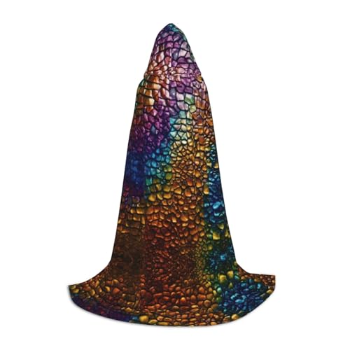MGGAklp Klassischer Schlangenhaut-Print Kapuzenumhang für Teenager für Halloween, Cosplay und Mottopartys MGGAklp Klassischer Schlangenhaut-Print Kapuzenumhang für Teenager für Halloween, Cosplay und Mottopartys von MGGAklp