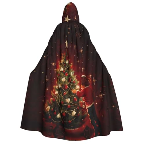 MGGAklp Leuchtender Weihnachtsbaum-Aufdruck, Erwachsenen-Kapuzenumhang mit Halloween-Umhang, Robe, Kostüm, Partyzubehör MGGAklp Leuchtender Weihnachtsbaum-Aufdruck, Erwachsenen-Kapuzenumhang mit Halloween-Umhang, Robe, Kostüm, Partyzubehör von MGGAklp