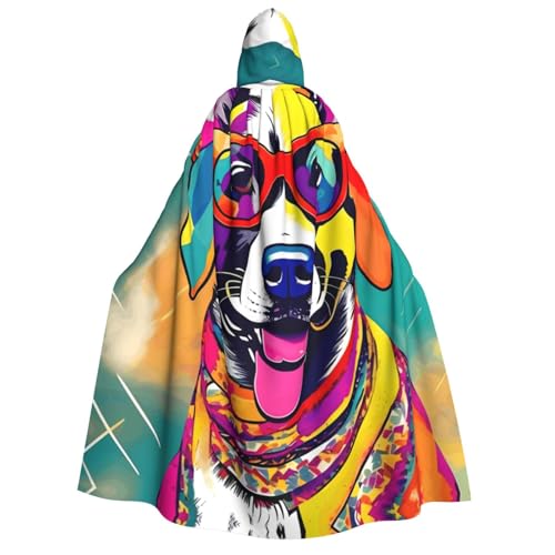 MGGAklp Lustiger Hunde-Aufdruck, Kapuzenumhang mit Halloween-Umhang, Kostüm, Partyzubehör MGGAklp Lustiger Hunde-Aufdruck, Kapuzenumhang mit Halloween-Umhang, Kostüm, Partyzubehör von MGGAklp