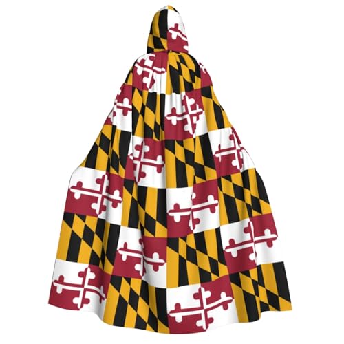 MGGAklp Maryland State Flag Print Erwachsene Kapuzenumhang mit Halloween-Umhang Robe Kostüm Partyzubehör MGGAklp Maryland State Flag Print Erwachsene Kapuzenumhang mit Halloween-Umhang Robe Kostüm Partyzubehör von MGGAklp