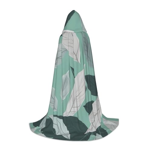 MGGAklp Mintgrauer Kapuzenumhang mit Blätteraufdruck, für Teenager für Halloween, Cosplay und Mottopartys MGGAklp Mintgrauer Kapuzenumhang mit Blätteraufdruck, für Teenager für Halloween, Cosplay und Mottopartys von MGGAklp