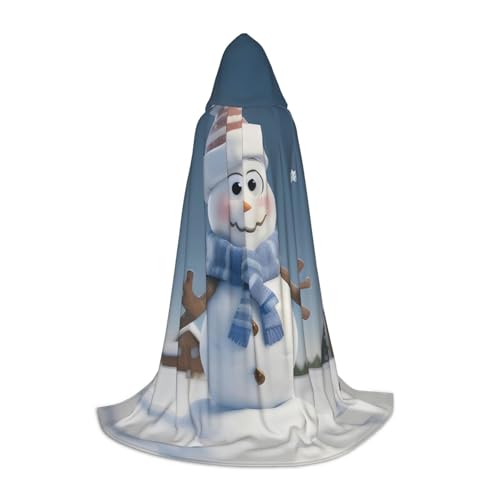 MGGAklp Niedlicher Schneemann-Druck, Kapuzenumhang für Teenager für Halloween, Cosplay und Motto-Partys MGGAklp Niedlicher Schneemann-Druck, Kapuzenumhang für Teenager für Halloween, Cosplay und Motto-Partys von MGGAklp