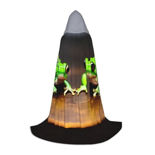 MGGAklp Niedlicher und lustiger Kapuzenumhang mit Fröschen für Teenager für Halloween, Cosplay und Mottopartys von MGGAklp
