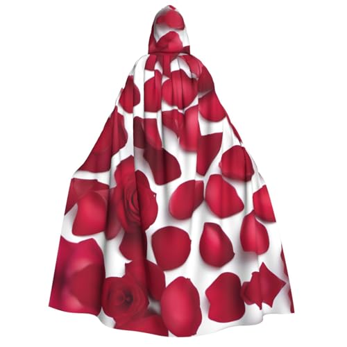MGGAklp Roter Rosenblüten-Umhang mit Kapuze für Erwachsene, mit Halloween-Umhang, Kostüm, Partyzubehör MGGAklp Roter Rosenblüten-Umhang mit Kapuze für Erwachsene, mit Halloween-Umhang, Kostüm, Partyzubehör von MGGAklp