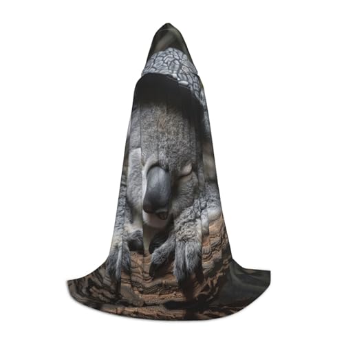 MGGAklp Schlafender Koala-Kappe, bedruckt, Kapuzenumhang für Teenager, Halloween, Cosplay und Motto-Partys MGGAklp Schlafender Koala-Kappe, bedruckt, Kapuzenumhang für Teenager, Halloween, Cosplay und Motto-Partys von MGGAklp