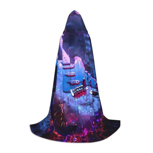 MGGAklp Schöner Gitarren-Print Kapuzenumhang für Jugendliche für Halloween, Cosplay und Motto-Partys MGGAklp Schöner Gitarren-Print Kapuzenumhang für Jugendliche für Halloween, Cosplay und Motto-Partys von MGGAklp