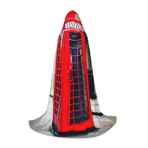 MGGAklp Telefonzelle Druck Kapuzenumhang für Jugendliche für Halloween, Cosplay und Mottopartys MGGAklp Telefonzelle Druck Kapuzenumhang für Jugendliche für Halloween, Cosplay und Mottopartys von MGGAklp