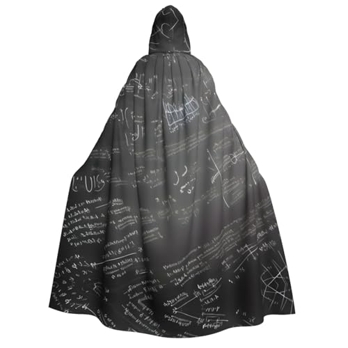 MGGAklp Umhang mit Kapuze für Erwachsene, Mathe-Symbole, mit Halloween-Umhang, Kostüm, Partyzubehör von MGGAklp