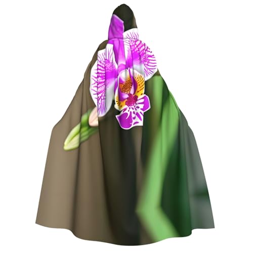 MGGAklp Umhang mit Kapuze für Erwachsene, Orchideen-Druck, Halloween-Umhang, Kostüm, Partyzubehör MGGAklp Umhang mit Kapuze für Erwachsene, Orchideen-Druck, Halloween-Umhang, Kostüm, Partyzubehör von MGGAklp