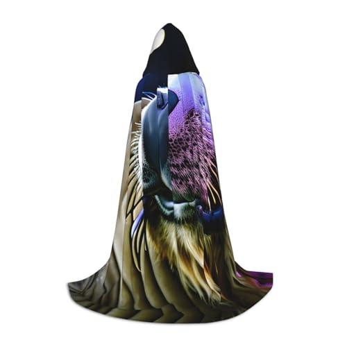 MGGAklp Walross Print Kapuzenumhang für Teenager für Halloween, Cosplay und Mottopartys von MGGAklp