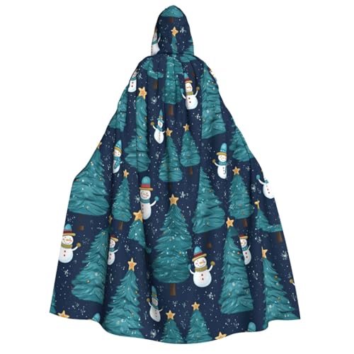 MGGAklp Weihnachtlicher Schneemann-Aufdruck, Erwachsenen-Kapuzenumhang mit Halloween-Umhang, Robe, Kostüm, Partyzubehör MGGAklp Weihnachtlicher Schneemann-Aufdruck, Erwachsenen-Kapuzenumhang mit Halloween-Umhang, Robe, Kostüm, Partyzubehör von MGGAklp