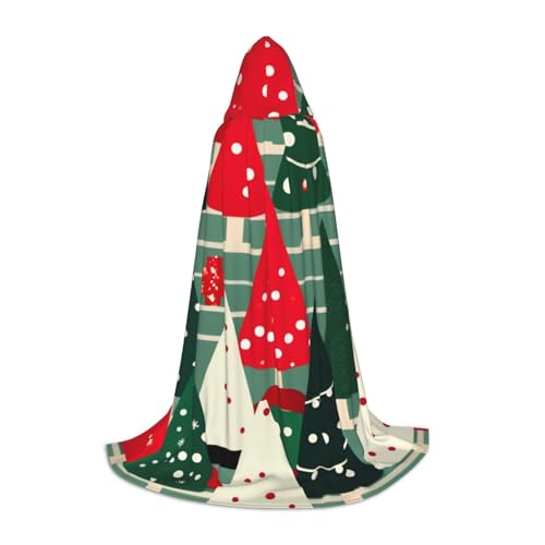 MGGAklp Weihnachtsbäume Druck Kapuzenumhang für Teenager für Halloween, Cosplay und Mottopartys MGGAklp Weihnachtsbäume Druck Kapuzenumhang für Teenager für Halloween, Cosplay und Mottopartys von MGGAklp