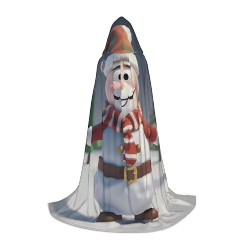 MGGAklp Weihnachtsmann Schneemann und Baum Druck Kapuzenumhang für Teenager für Halloween, Cosplay und Mottopartys MGGAklp Weihnachtsmann Schneemann und Baum Druck Kapuzenumhang für Teenager für Halloween, Cosplay und Mottopartys von MGGAklp