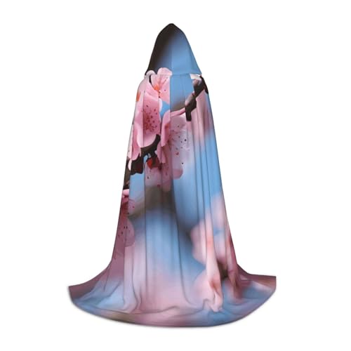 MGGAklp Wunderschöner Kapuzenumhang mit Kirschblüten für Teenager für Halloween, Cosplay und Mottopartys von MGGAklp
