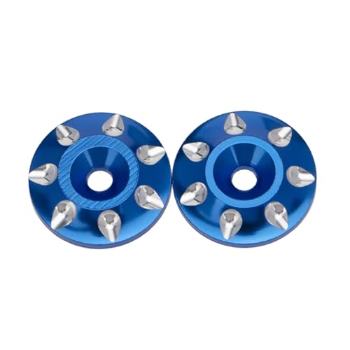 Kompatibel Mit 1/10 RC Auto-Upgradeteile 2 Stück Für Universal RC Heckflügelknöpfe Unterlegscheibe Heckschutz Distanzstück Heckdichtungen RC Auto Zubehör(Blue) von MGHGFYTAS