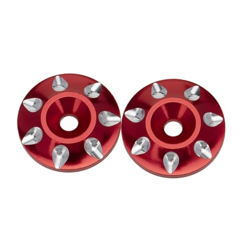 Kompatibel Mit 1/10 RC Auto-Upgradeteile 2 Stück Für Universal RC Heckflügelknöpfe Unterlegscheibe Heckschutz Distanzstück Heckdichtungen RC Auto Zubehör(Red) von MGHGFYTAS