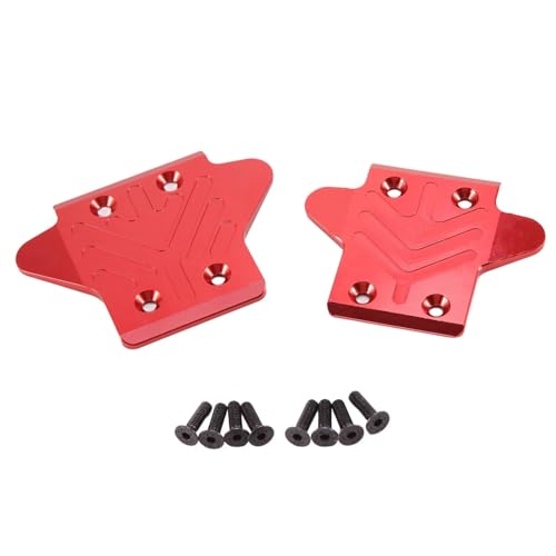 Kompatibel Mit ARRMA Für KRATON 6S 1/8 RC-Auto-Upgrade-Teile, 2 Stück Metall Vorne Und Hinten Für Chassis-Schutzplatinen-Set RC Auto Zubehör(Red) von MGHGFYTAS