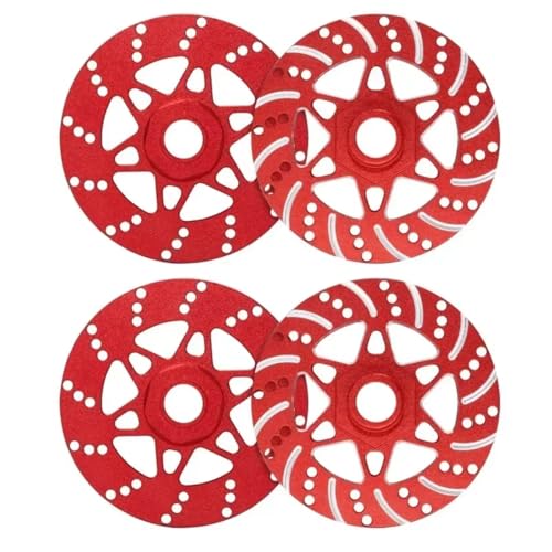 Kompatibel Mit Arrma 1/7 Für Infraction Für Limitless Für Felony 1/8 Upgrade-Teile 4-teiliger Metall-Bremsscheiben-Rad-Sechskant-Nabenadapter RC Auto Zubehör(Red) von MGHGFYTAS