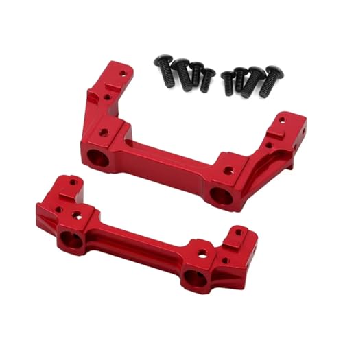 Kompatibel Mit Axial 90047 Für Wrangler Für SCX10 II 90046 1/10 RC Crawler Upgrades Metall Front Rail Bumper Halterungen RC-Autostoßstange(Red) von MGHGFYTAS