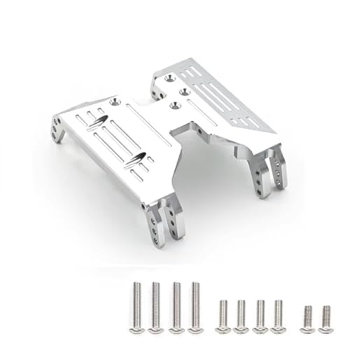 Kompatibel Mit Axial Für Capra UTB10 1.9 Für UTB 1/10 RC Crawler Car Upgrade-Teile Metall Für Chassis-Unterfahrschutz Mittelgetriebe-Montagebasis RC Autozubehör(Silver) von MGHGFYTAS