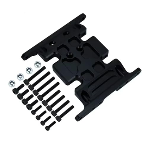 Kompatibel Mit Axial Für SCX10 1/10 RC Crawler Cars Upgrade-Teile Aus Aluminiumlegierung Für Chassis-Getriebehalterung, Unterfahrschutz RC Autozubehör(Black) von MGHGFYTAS