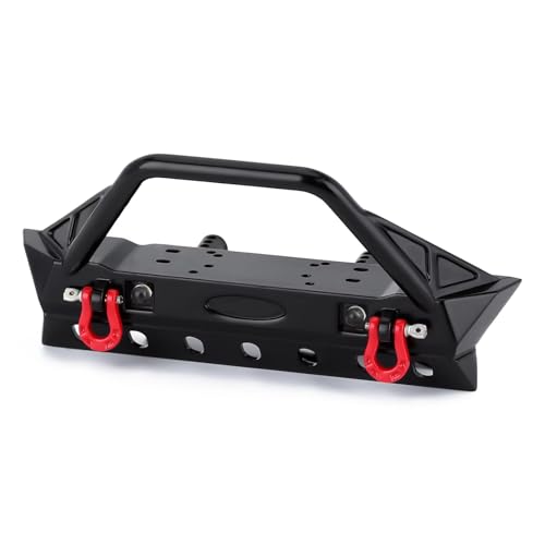 Kompatibel Mit Axial Für SCX10 90046 AXI03007 AXI03003 Für TRX4 1/10 RC Crawler Autozubehör Metall-Frontstoßstange Mit Lichtern RC-Autostoßstange(YQB-F36) von MGHGFYTAS
