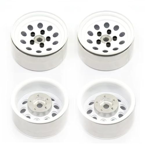 Kompatibel Mit Axial Für SCX10 90046 Für Traxxas Für TRX4 D90 1/10 RC Crawler Car 4-teiliges Metall 1,9 Beadlock-Felgennabe RC Auto Zubehör Kompatibel Mit Axial Für SCX10 90046 Für Traxxas Für TRX4 D90 1/10 RC Crawler Car 4-teiliges Metall 1,9 Beadlock-Felgennabe RC Auto Zubehör von MGHGFYTAS