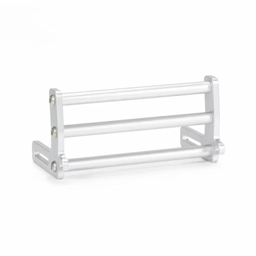 Kompatibel Mit Axial Für SCX10 Für TRX4 FJ40 1/10 RC-Auto-Upgrade-Zubehörteile, Frontstoßstange Aus Aluminiumlegierung RC-Autostoßstange(Silver) von MGHGFYTAS