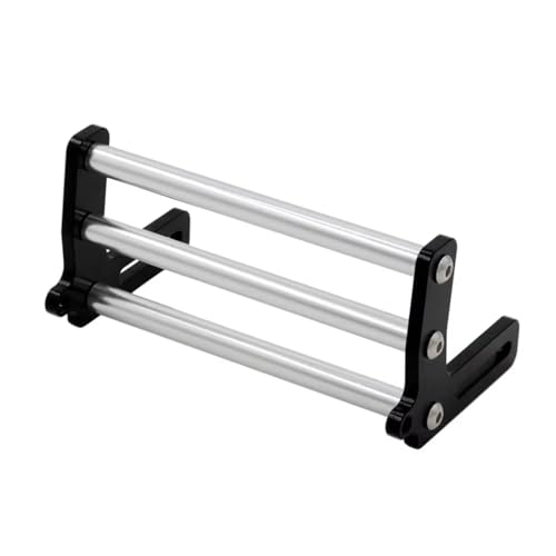 Kompatibel Mit Axial Für SCX10 Für TRX4 FJ40 Für Dodge 1/10 RC RC-Zubehörteile (1 Stück) Aluminium-Bullbar RC-Autostoßstange(Black) von MGHGFYTAS