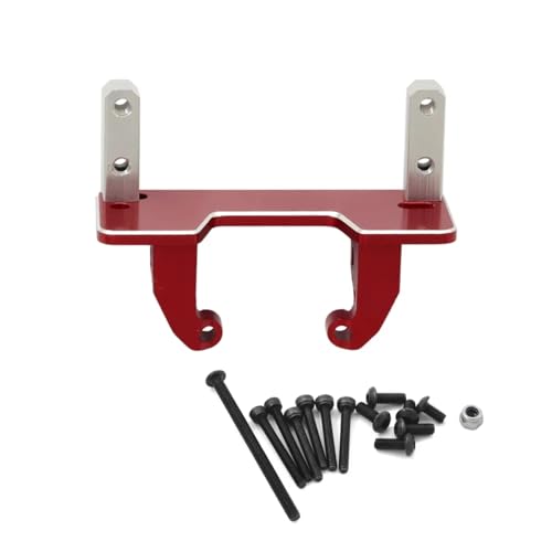 Kompatibel Mit Axial Für SCX10 II 90046 AR44 MN999 1/10 RC Crawler Cars Upgrade-Modifikationsteile Metall-Servohalterung Basisständer RC Autozubehör(Red) von MGHGFYTAS