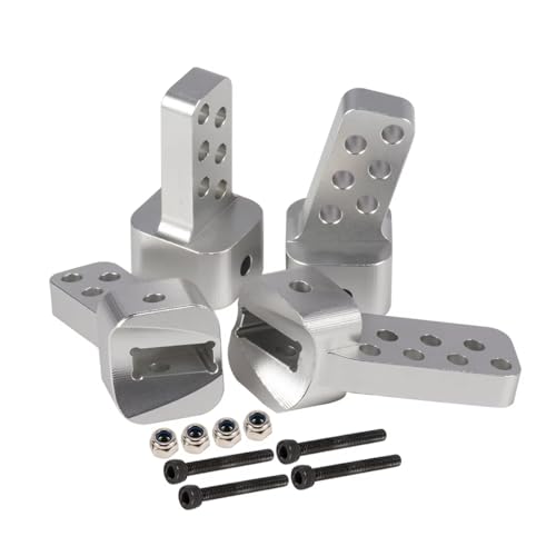 Kompatibel Mit Axial Für SCX10 II AR44 1/10 RC Crawler Car Für Chassis-Upgrade-Teile, Aluminium-Hinterrad-Oberlenker-Riser, Anti-Squat-Halterungen RC-Autoteile(Silver) von MGHGFYTAS