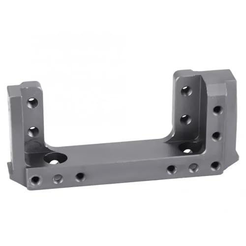 Kompatibel Mit Axial Für SCX10 II AX90046 90046 90047 1/10 RC Crawler Autoteil, Aluminiumlegierung, Frontstoßstangenhalterung, Servoständer RC-Autostoßstange(Gray) von MGHGFYTAS