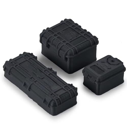 Kompatibel Mit Axial Für SCX24 1/24 RC Crawler Truck Modellauto-Upgrade-Teile Zubehör 1Set Simulierter Kunststoff Für Mini-Box RC Autozubehör(Black) von MGHGFYTAS