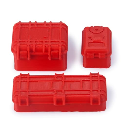 Kompatibel Mit Axial Für SCX24 1/24 RC Crawler Truck Modellauto-Upgrade-Teile Zubehör 1Set Simulierter Kunststoff Für Mini-Box RC Autozubehör(Red) von MGHGFYTAS