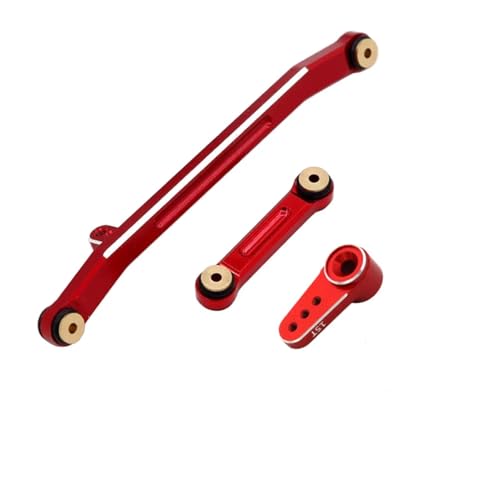 Kompatibel Mit Axial Für SCX24 Für Deadbolt C10 Für Gladiator Für Bronco 1/24 RC Crawler Autoteile Lenkstange Kugelkopf RC-Pleuelstange(Red,A) von MGHGFYTAS