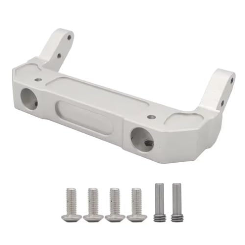 Kompatibel Mit Axial SCX6 AXI05000 Für JLU 1/6 RC Crawler Autoteile Zubehör Metall Vorne Hinten Stoßstangenhalterungen Karosseriehalterungen RC-Autostoßstange(Silver,Front) von MGHGFYTAS