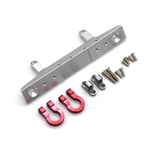 Kompatibel Mit FMS Für FCX24 1/24 Fernbedienungs-Upgrade, Modifikation, Ersatzzubehör, Metall-Frontstoßstange RC-Autostoßstange(Silver) von MGHGFYTAS