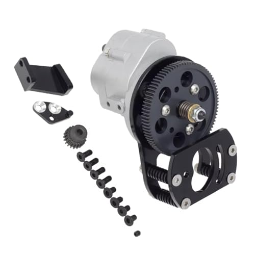 Kompatibel Mit Gelande 4WD D90 II D110 1/10 RC Track Car Metall Einzel Für Geschwindigkeitsübertragung Mit Motorgetriebehalterung RC Auto Zubehör(White) von MGHGFYTAS