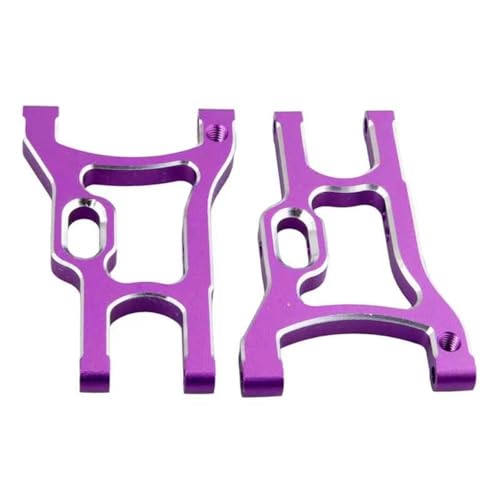 Kompatibel Mit HSP 94101 94102 94103 94123 1/10 RC Drift Car Upgrade-Teile 2 Stück 102021 (02007) Rear Lower Suspension Arm RC Autozubehör(Purple) von MGHGFYTAS