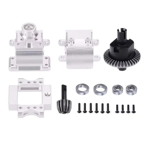 Kompatibel Mit HSP 94122 94155 94166 94177 1/10 RC Auto Upgrade Teile Metall Differential Und Getriebe Getriebe Box Komplette RC Auto Zubehör(White) von MGHGFYTAS