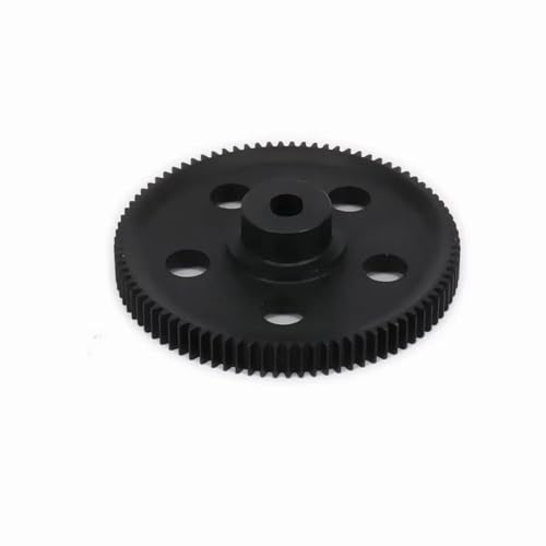 Kompatibel Mit HSP Für RGT E86100 180024 94180 86100 1/10 RC-Spielzeug Für Rock Crawler-Autos, Upgrade-Teile, Metallhalterung, Stirnradgetriebe 87T RC Autozubehör(Black) von MGHGFYTAS