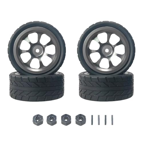 Kompatibel Mit Hyper Go Für MJX 14301 14303 1/14 Fernbedienungsauto-Upgrade-Teile Modifikation Ersatz-Radnabenreifen Aus Aluminiumlegierung RC Autozubehör(Gray) von MGHGFYTAS