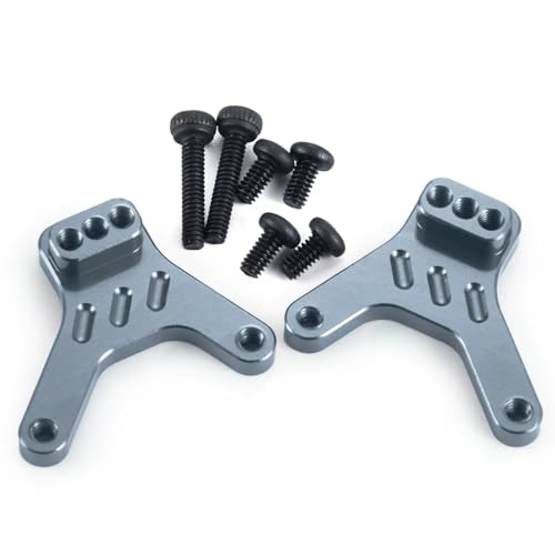 Kompatibel Mit Kyosho Für Jimny 1/18 Für MINI-Z 4x4 Für Wrangler 1/24 RC-Modell Crawler Autoteile 2-teilige Hintere Stoßdämpferhalterung RC Autozubehör(Gray) von MGHGFYTAS
