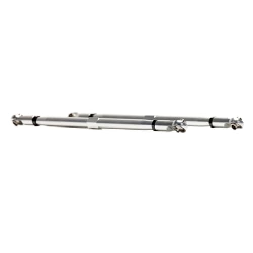 Kompatibel Mit LOS234003 Für Team Für Losi Für Baja Für Rey 1/10 RC-Autoteile, Dickere Aluminium-Oberlenker Für Die Hinterradaufhängung RC-Pleuelstange(Silver) von MGHGFYTAS
